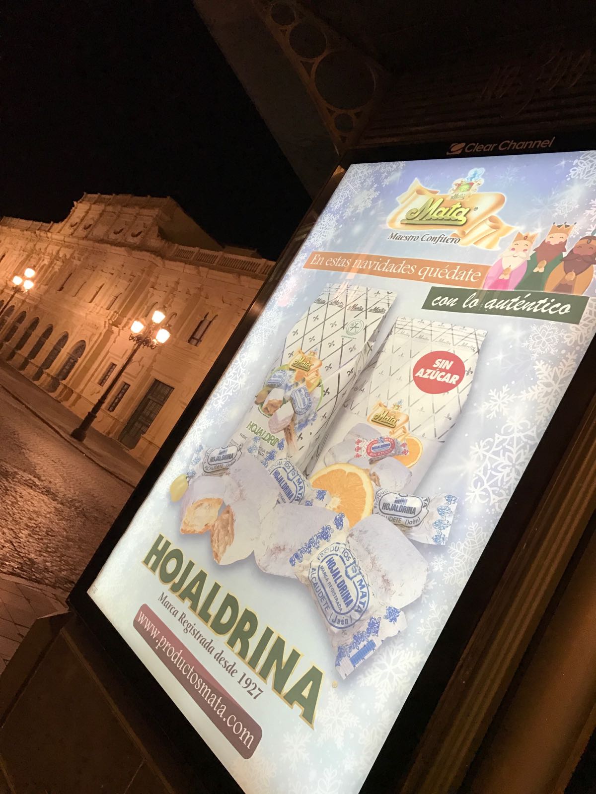 Productos Mata en la plaza de San Francisco de Sevilla #navidad