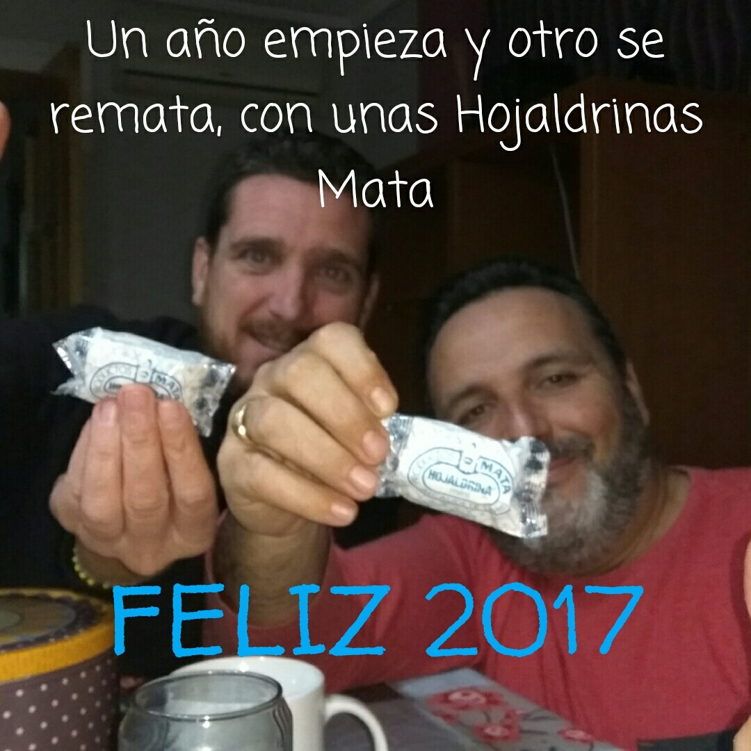 Un año empieza y otro se remata, con unas Hojaldrinas Mata. Gracias por la fotografía.